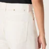 Goldene Boyfriend-Jeans für Damen aus optisch weißem Bull-Denim