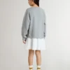 Grau-weißes Minikleid für Mädchen