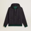 Grün-blaues Wende-Kapuzensweatshirt für Herren