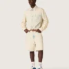 Herren-Bermudashorts aus hellem, sandfarbenem Denim