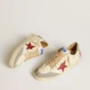 Herren-Ball Star LTD aus Nappaleder mit rotem Lederstern und grauer Fersenlasche aus Wildleder