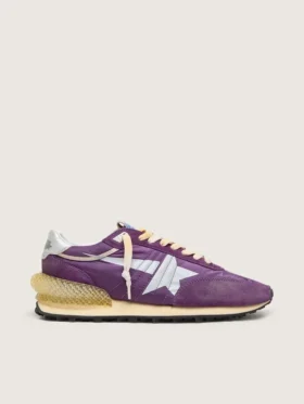 Herren-Marathon mit violettem Nylon-Obermaterial und weißem Stern