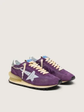 Herren-Marathon mit violettem Nylon-Obermaterial und weißem Stern