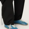 Herren-Marathon Speed aus blauem Nappaleder mit aufgedrucktem Stern und silberner Fersenlasche aus Leder