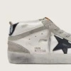 Herren-Mid Star in Weiß mit schwarzem Stern