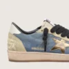 Herren-Modell „Ball Star LTD“ aus denimblauem Wildleder mit metallisch-goldenem Lederstern