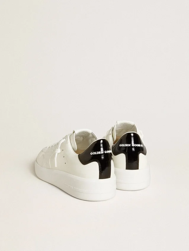 Herren-Purestar mit Lederstern und schwarzer Lackleder-Fersenlasche