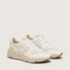 Herren-Running Sole aus Mesh und weißem Nappa