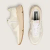 Herren-Running Sole aus Mesh und weißem Nappa