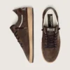 Herren-Sneaker „Ball Star“ aus braunem Wildleder mit braunem Lederstern und Fersenlasche