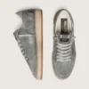 Herren-Sneaker „Ball Star LTD“ aus grauem Denim mit schwarzem Lederstern