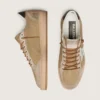 Herren-Sneaker „Ball Star LTD“ aus tabakfarbenem Wildleder mit silbernem Stern