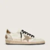 Damen-Sneaker „Ball Star Wishes“ mit Stern aus Wildleder und Fersenlasche aus Ponyfell mit Leopardenmuster