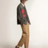 Herren-Sneaker mit Running Sole aus schwarzem Nappaleder und Wildleder mit weißem Stern