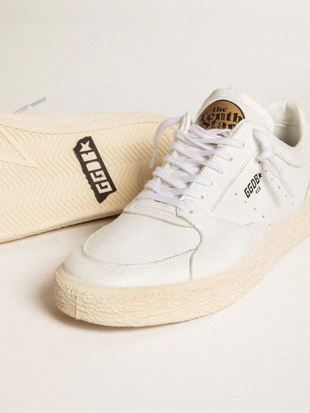 Herren-Sneaker „Tenth Star“ aus weißem Leder