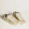 Herren-Stardan aus Nubuk- und Crackle-Leder mit silbernem Metallic-Lederstern