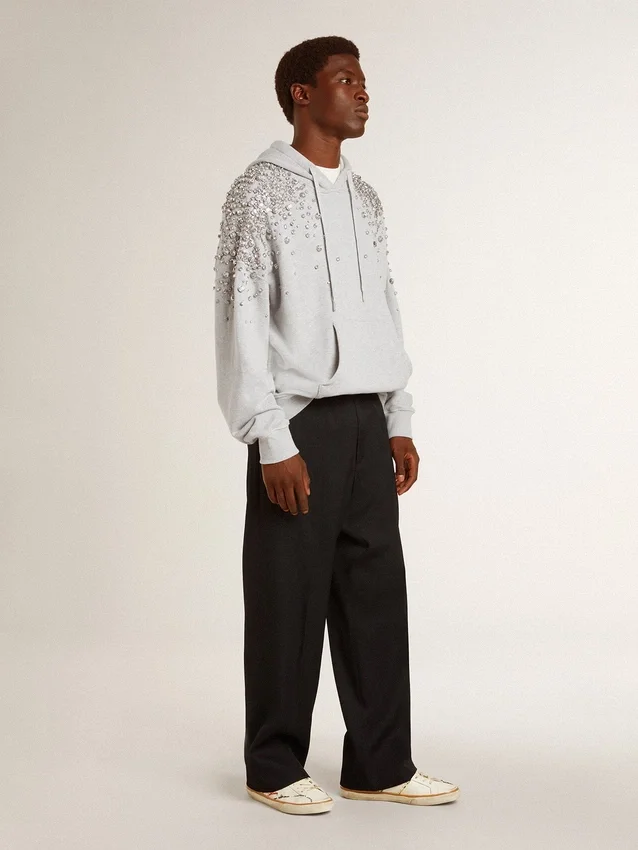 Herren-Super-Star LTD mit perforiertem Stern und Fersenlasche aus Metallic-Leder