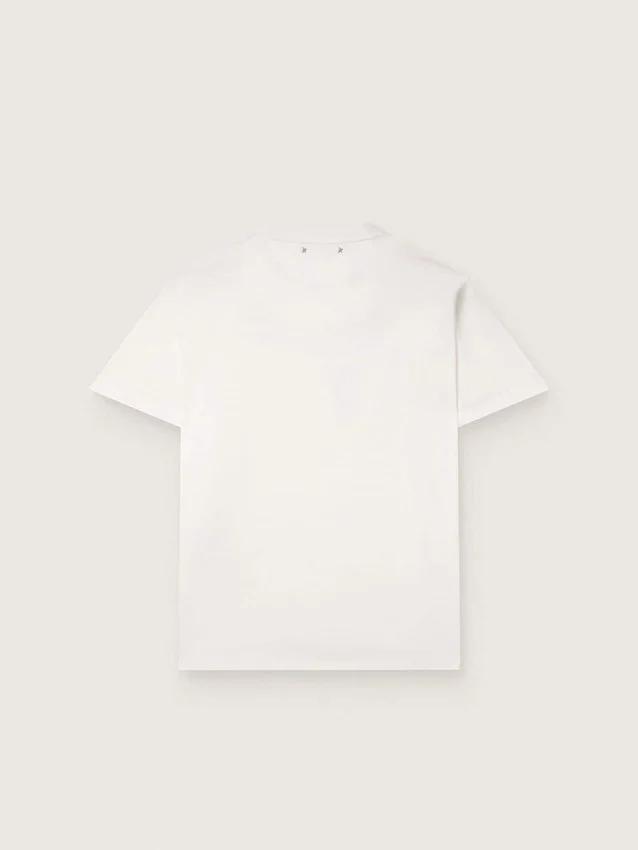 Herren-T-Shirt aus vintage-weißem Baumwolljersey