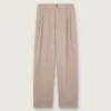 Herrenhose aus grauer Wollmischung mit Nadelstreifen-Motiv