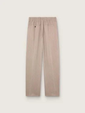 Herrenhose aus grauer Wollmischung mit Nadelstreifen-Motiv