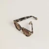 Jackie-Sonnenbrille in quadratischer Form mit Schildpatt-Muster
