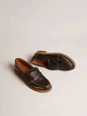 Jerry-Loafer für Herren aus schwarzem Leder