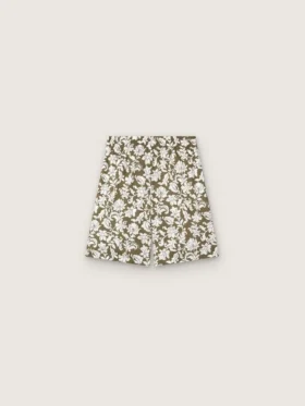 Journey Jungen-Shorts aus Baumwoll-Canvas mit grün-weißem Blumenprint