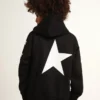 Jungen-Kapuzen-Sweatshirt in Schwarz mit kontrastierenden weißen Sternen
