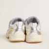 Junior Lightstar aus weißem Leder und Mesh mit weißem Lederstern