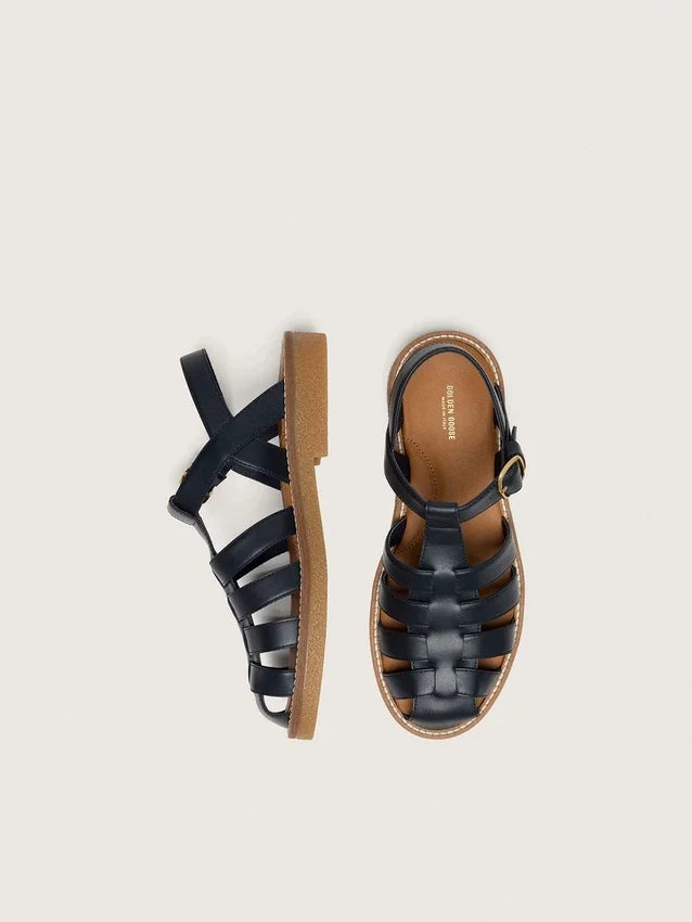 Junior-Sandalen „Maxime“ aus marineblauem Leder