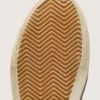 LAB-Sneaker für Damen im Slide-Stil aus tabakfarbenem Wildleder mit Kristallen und einem Stern aus tabakfarbenem Wildleder