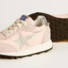 Marathon Junior aus rosa Nylon mit aufgedrucktem Stern und Lederlasche an der Ferse