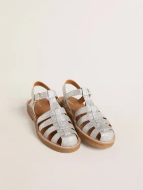 Maxime Junior-Sandalen in Silber mit Mikroglitzer