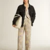 Mehrfarbige Damen-Jogginghose mit Blumenprint