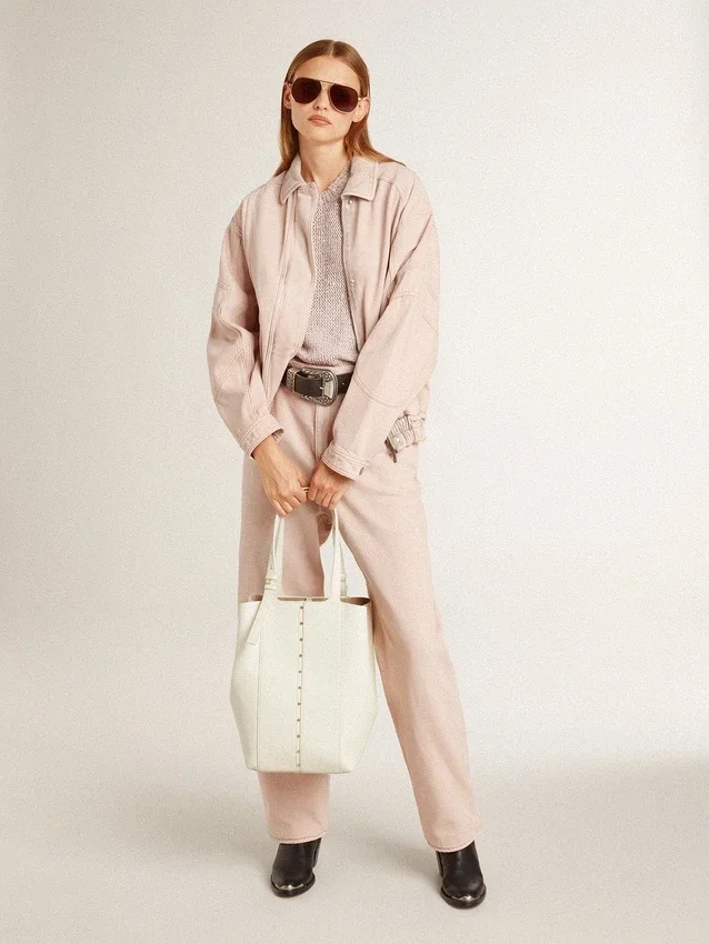 Mesh-Strickoberteil mit Pailletten und kontrastierenden Details
