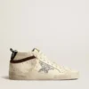Mid Star LTD aus weißem Nappaleder mit silbernem Glitzerstern
