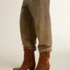 Niedrige „Wish Star“-Stiefel aus cognacfarbenem Wildleder mit ton-in-ton gesticktem Stern