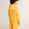 Orangefarbenes Sweatshirt für Jungen mit Reißverschluss