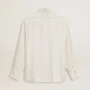 Oversized-Herrenhemd in „Worn-White“-Optik mit vertikalen Streifen