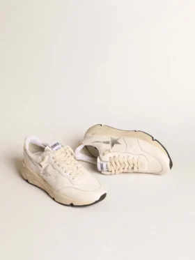„Running Sole“ aus Nappa mit silbernem Stern und goldener Lederlasche an der Ferse