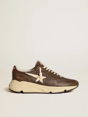 „Running Sole“ aus Nylon und Leder mit TPU-Stern und Fersenlasche aus Nubukleder