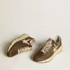 „Running Sole“ aus Nylon und Leder mit TPU-Stern und Fersenlasche aus Nubukleder