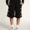 Schwarze Bermudashorts für Jungen mit weißen Sternen