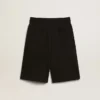 Schwarze Bermudashorts für Jungen mit weißen Sternen