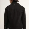 Schwarze Herren-Jeansjacke mit One-Wash-Effekt