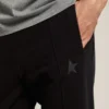 Schwarze Herren-Jogginghose mit Stern auf der Vorderseite