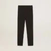 Schwarze Leggings für Mädchen mit weißen Sternen an den Seiten
