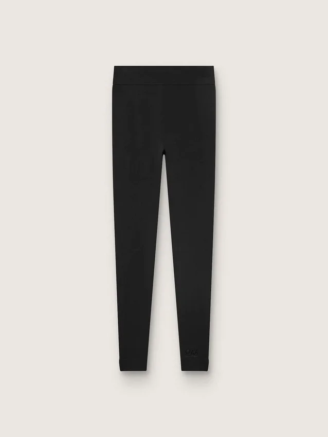 Schwarze Sportleggings mit hoher Taille für Damen