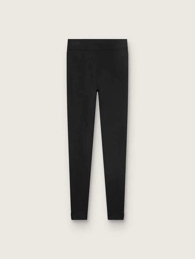 Schwarze Sportleggings mit hoher Taille für Damen
