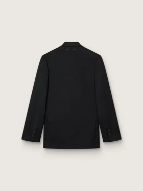 Schwarzer Herren-Blazer mit doppelreihigem Knopfverschluss